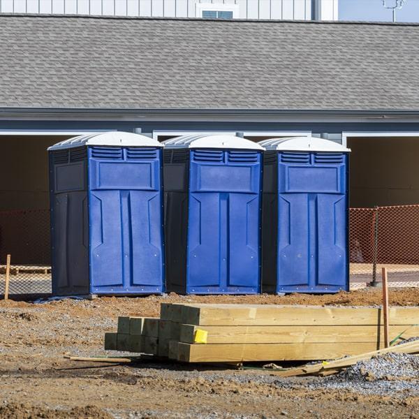 Heavy-duty construction site porta potty in Miami, Florida